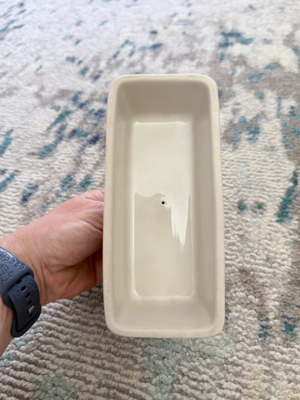 Pioneer Woman Floral Butter Dish Replacement Lid Stoneware Red Cream Blue flower